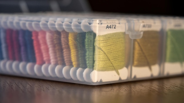 próbki haftów i kolorów